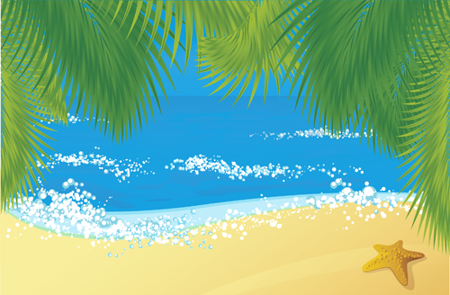 Elements of Tropical Beach background vector art 01 tropical elements element beach   