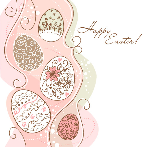 Hand painted Easter Pattern free vector 01 vector paint holiday easter   