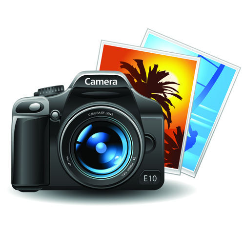 Set of different Photo Camera elements Vector 01 photo elements element different camera   