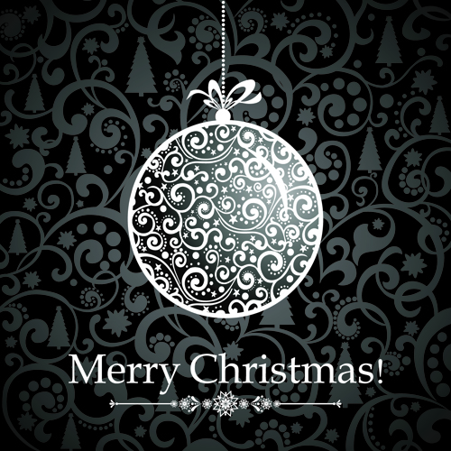 Black Style 2014 Christmas Backgrounds vector 03 xmas christmas black backgrounds background   