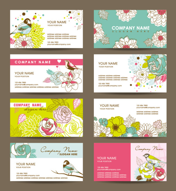 Set of Corporate Identity kit cover with flower vector 03 kit identity flower cover corporate   