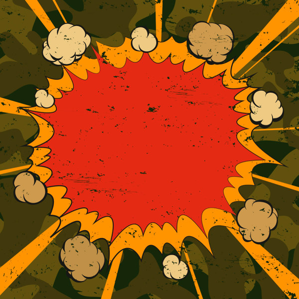 Cartoon explosion frames vector set 05 frames frame explosion cartoon   