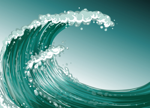 Tempestuous Sea Waves backgrounds vector 03 waves wave sea backgrounds background   