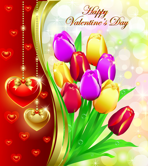 Romantic Valentine Day Theme background vector 04 Valentine day Valentine romantic   