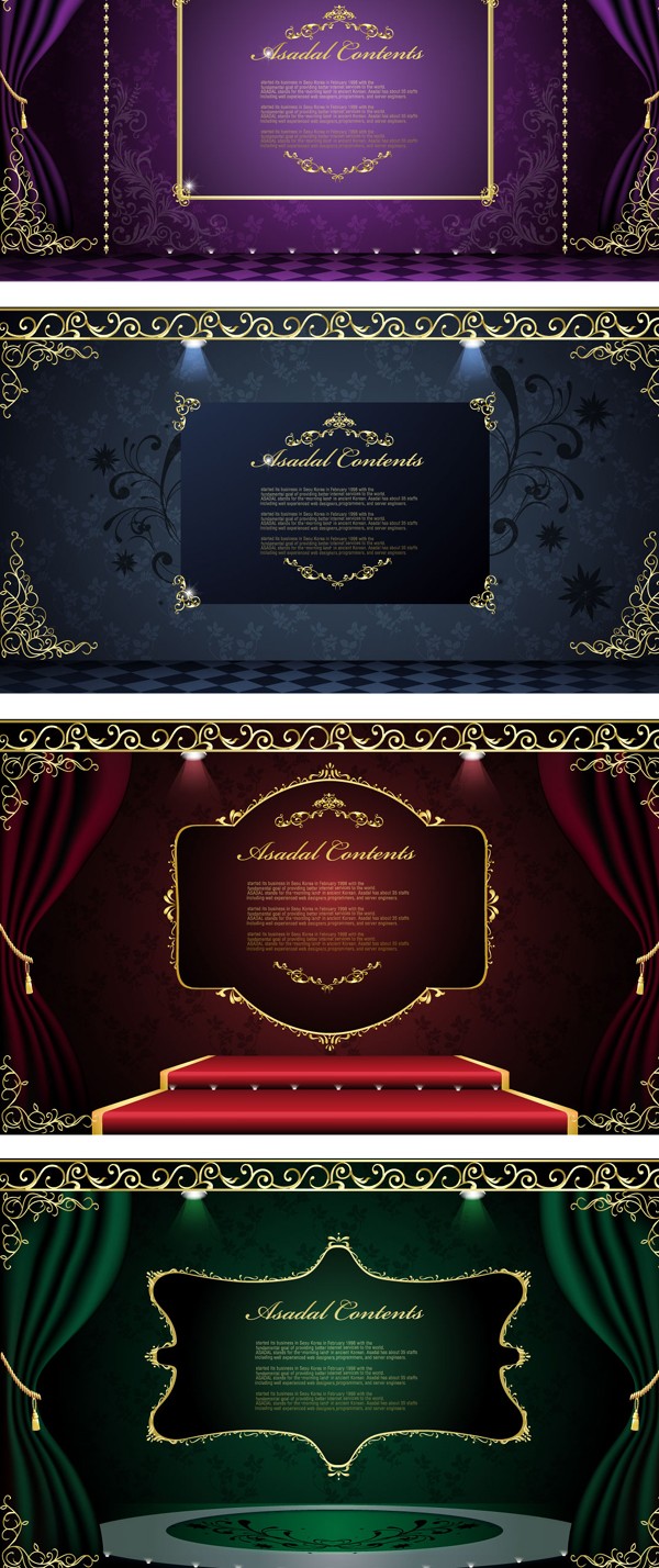 Bright ornate stage background vector stage ornate bright   