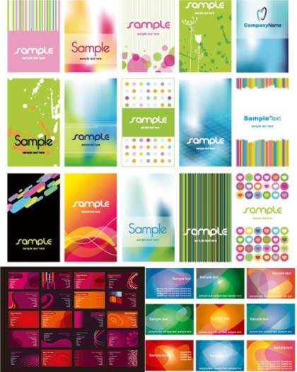 Different beautiful cards set vector different cards beautiful   