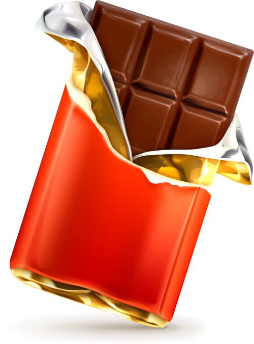 Realistic chocolate creative vector set 01 realistic creative chocolate   