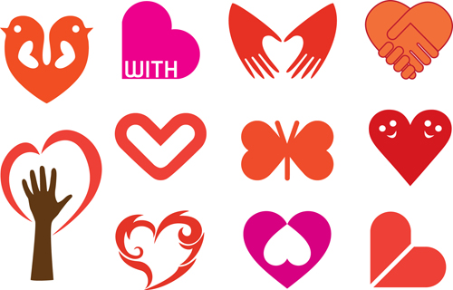 Different Heart icons design vector set 03 icons icon heart different   