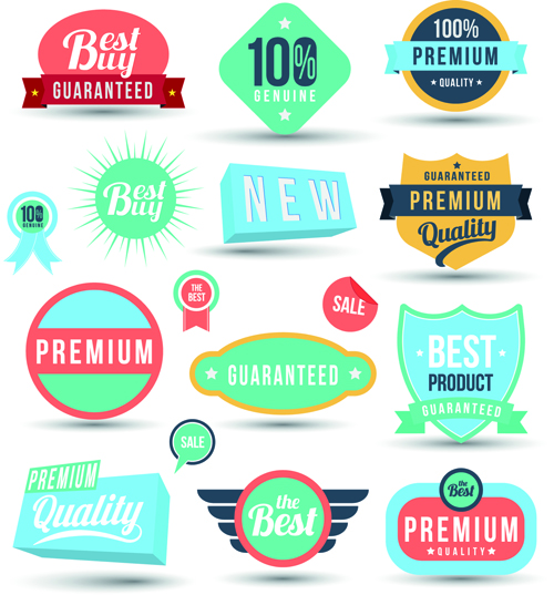 Vintage sale badges and label with stickers vector material vintage vector material stickers sticker material badges   