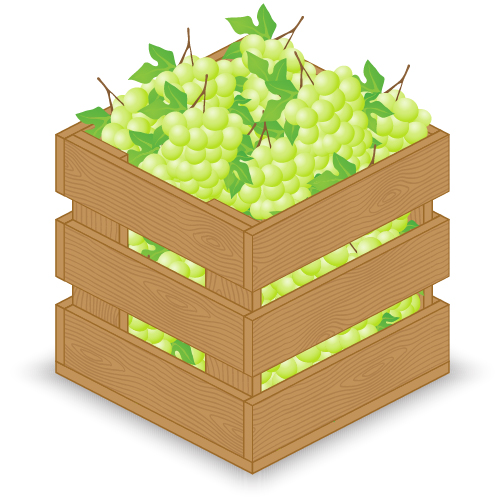 Fruits with wooden crate vector graphics 02 wooden crate wooden fruits crate   