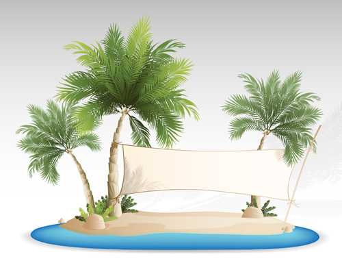 Summer tropical island travel background vector 02 tropical travel summer background vector background   