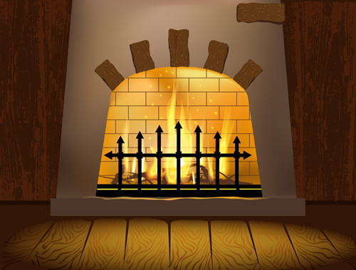 Home fireplace vector background material 04 home fireplace background   