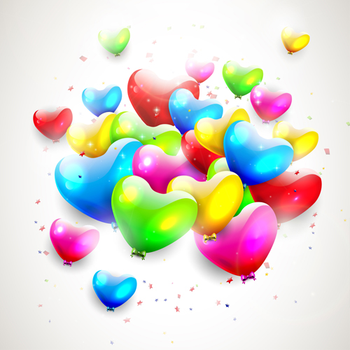 Romantic Color Balloons background art 04 romantic roman color balloons balloon background   