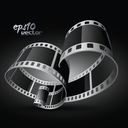 Elements of Realistic 3d film reel design vector set 01 realistic film elements element   