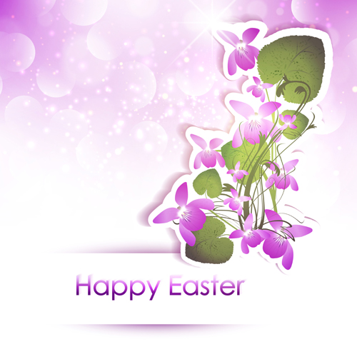 Happy easter flower shiny background vector 02 shiny happy flower easter background vector background   