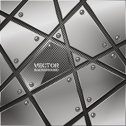 Set vector of Metal Technology Backgrounds 02 technology metal   