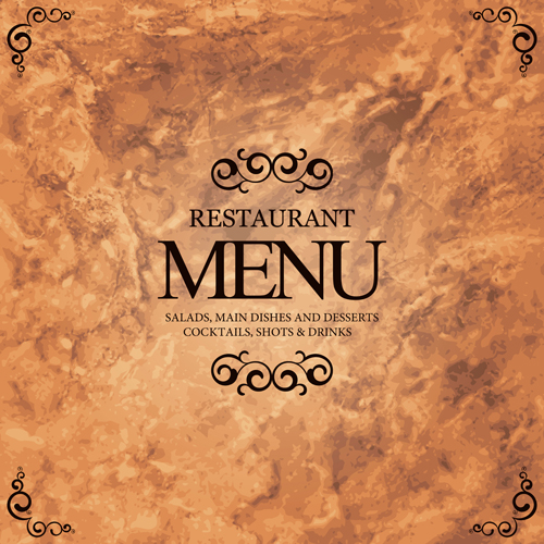 Set of Menu cover design vector 03 menu cover   