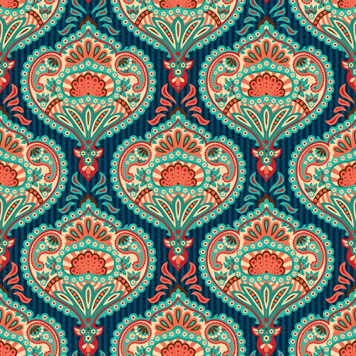 Ornate paisley pattern seamless vector material 05 seamless pattern paisley ornate material   