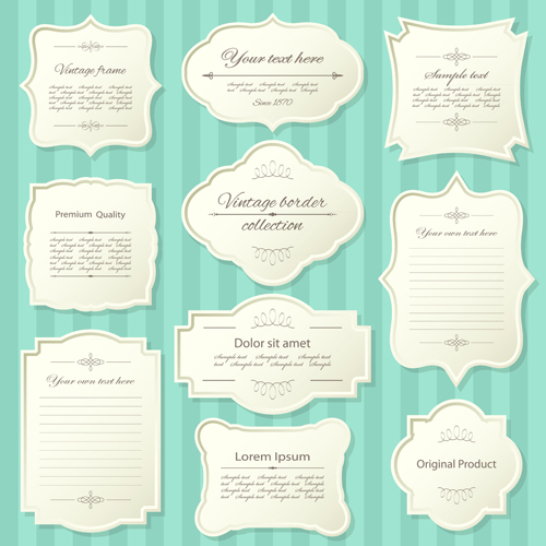 Elegant paper frames 01 vector paper frames elegant   