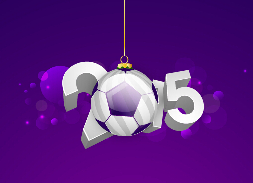 Football christmas ball 2015 vector football Christmas ball christmas 2015   