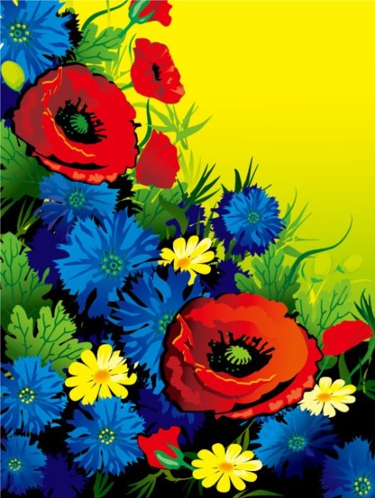 Bright flowers background vector flowers bright background   