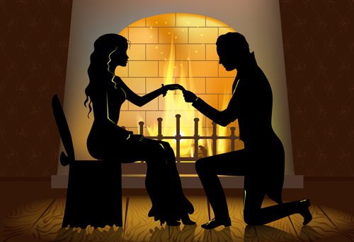 Home fireplace vector background material 03 home fireplace background   