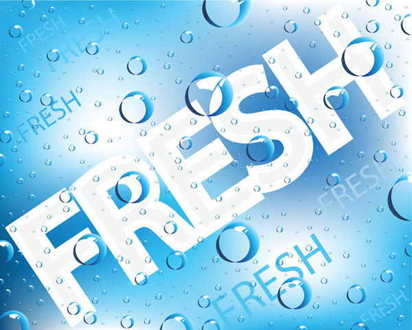 Fresh background vector art fresh Drops of water background   