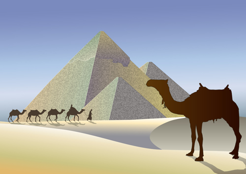 Creative egypt pyramids background vector graphics 03 vector graphics vector graphic pyramid egypt background vector background   