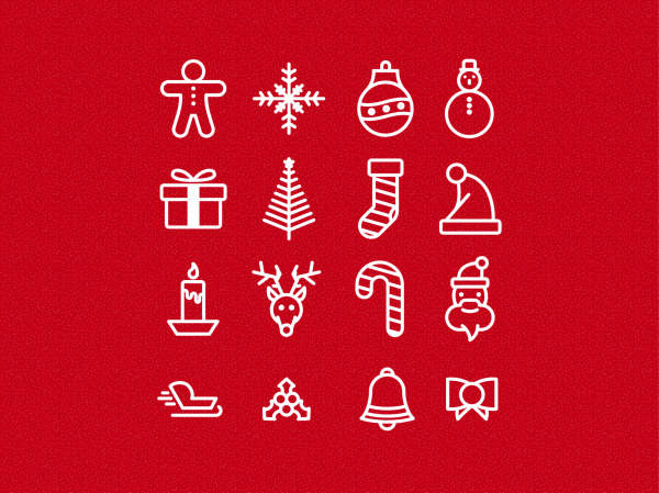 Cute christmas icons vector set icons icon cute Christmas icon christmas   