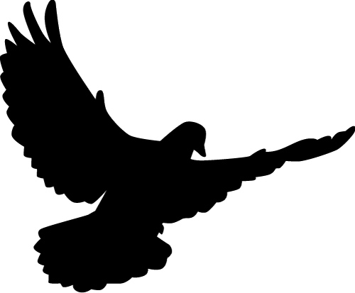 Peace dove silhouette vector illustration 03 silhouette Peace dove peace illustration   