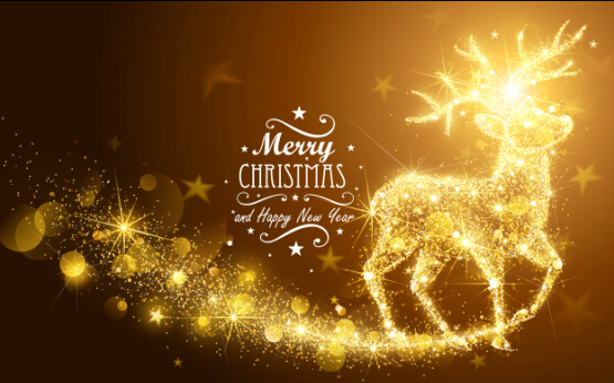 Golden glow christmas holiday background vector 01 holiday golden glow christmas background   