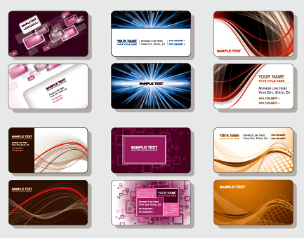 Stylish business cards creative design set vector 05 stylish creative business cards business card   