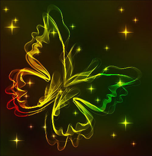 Black Background with Bright butterfly vector graphic 05 butterfly bright black   