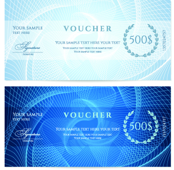 Voucher template vector design 01 voucher template vector template   