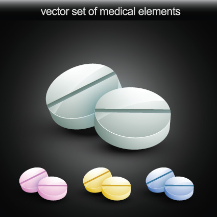 Set of Medical elements vector graphics 02 medical elements element   