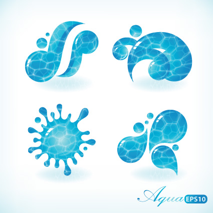 Set of Creative Water design elements vector 03 water elements element creative   