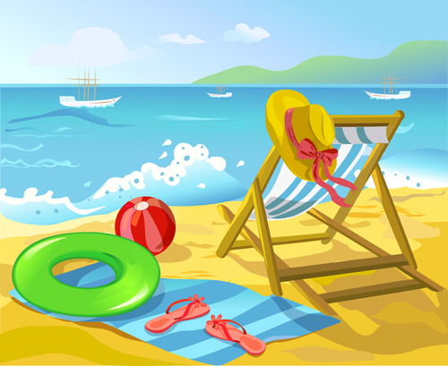 Summer beach travel backgrounds vector 03 summer beach backgrounds background   