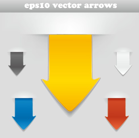 Vector set of origami arrow design material 02 origami arrow   