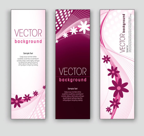 Exquisite Vertical banner design vector 01 vertical exquisite banner   