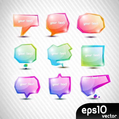 Elements of Colorful Speech Bubbles vector 04 speech bubbles speech elements element colorful   