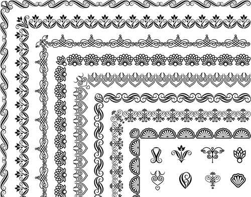 Corner ornaments borders seamless vector 02 seamless ornaments corner borders   