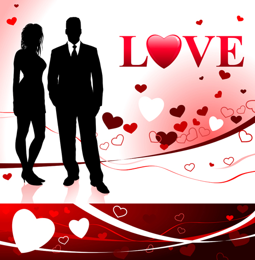 Romantic Lovers card vector romantic lovers card   