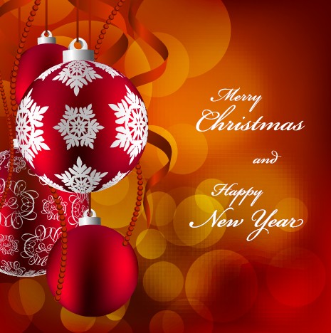 2014 Christmas colored baubles design vector 02 colored christmas baubles 2014   