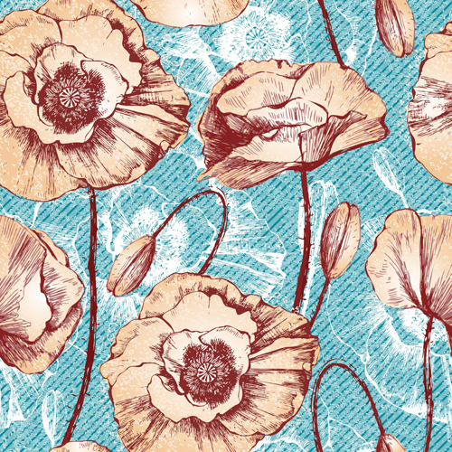 Flower vintage pattern seamless vector infographic design creative business   