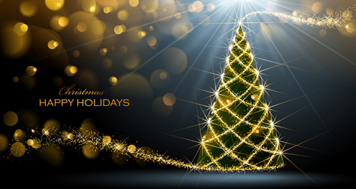 Golden glow christmas holiday background vector 06 holiday golden glow christmas background   