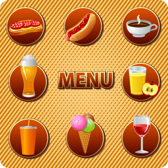 Various Food and drink design vector 06 Various food drink   