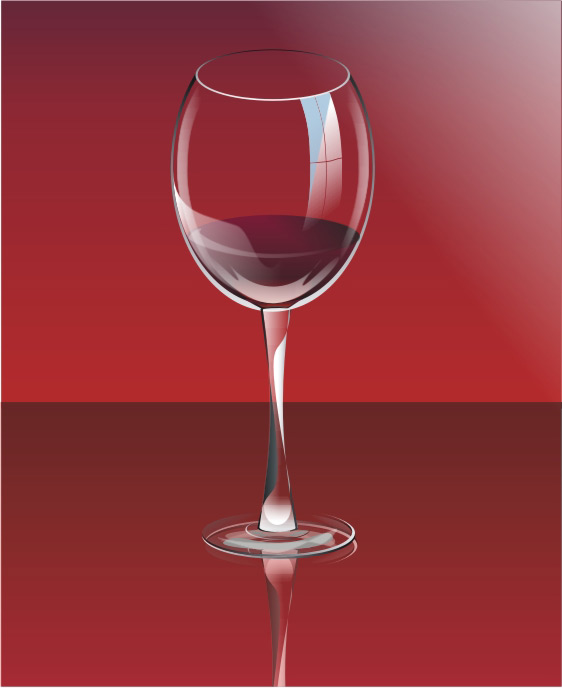 Wine with cup wine version vector material Vector food   
