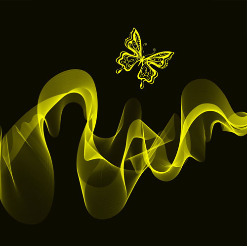 Black Background with Bright butterfly vector graphic 02 butterfly bright black   
