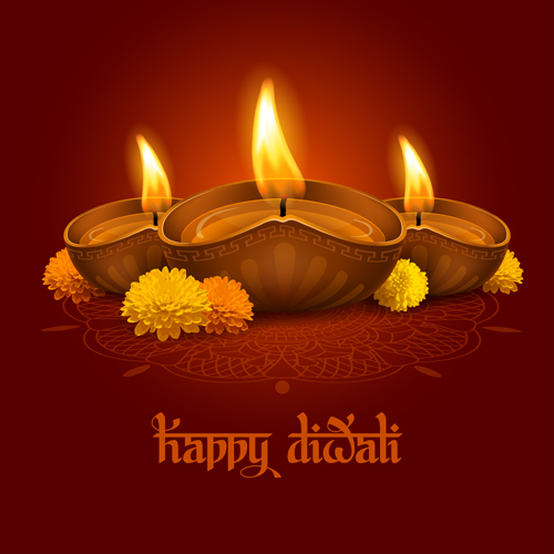 Happy Diwali ethnic styles background vectors 07 styles happy ethnic design background   