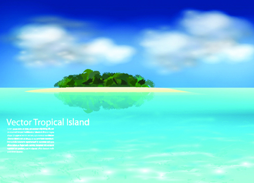 Realistic tropical Islands backgrounds vector tropical realistic islands island backgrounds background   